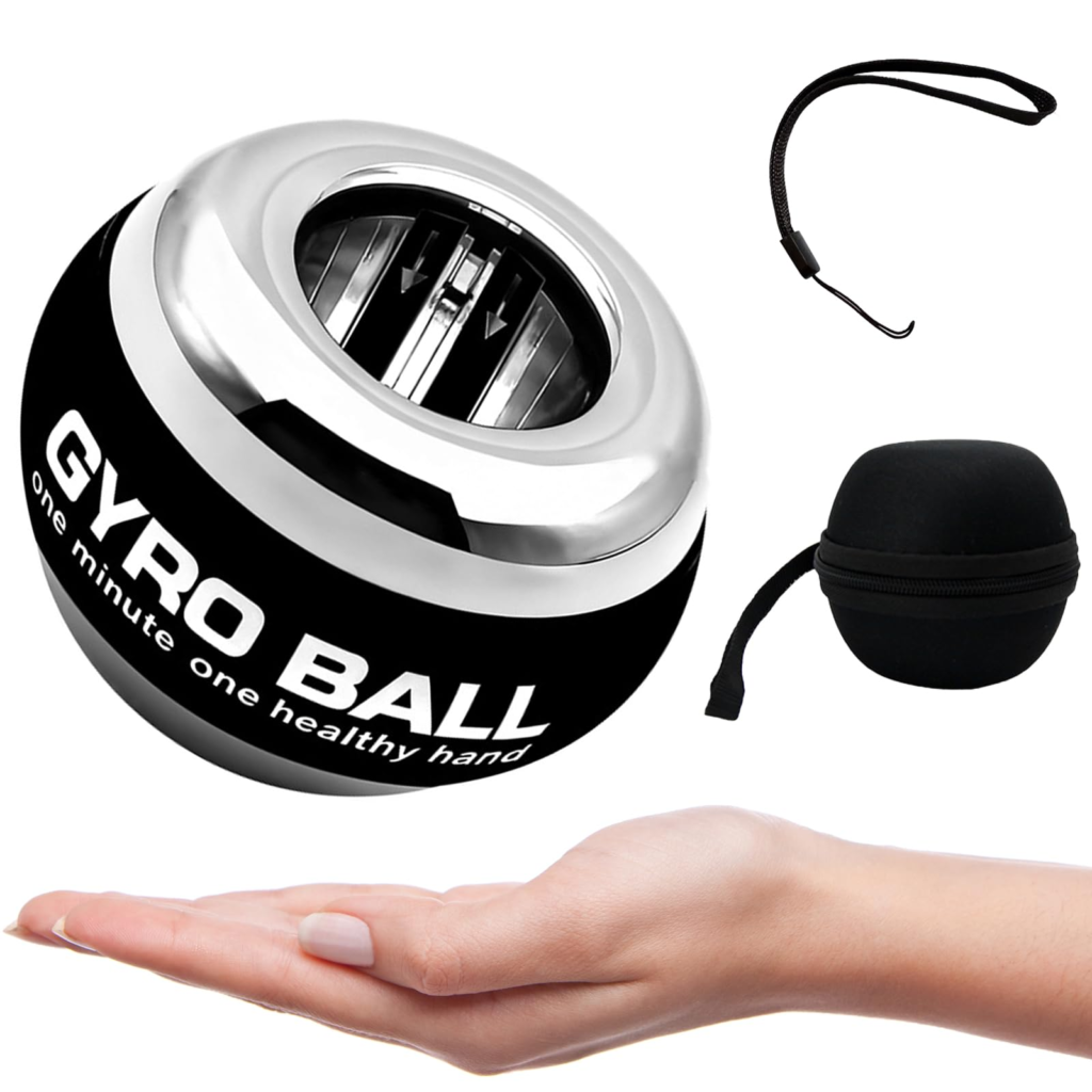 [smato]オートスタート機能付き 金属製ハイパワーボール/アスリート向け握力トレーナー/前腕・手首強化器具6色発光