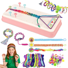 [Smato]DIY手作りキット 女の子 紐細工 おもちゃ 編み物 手芸 ブレスレットセット 子供の誕生日プレゼント 手作り マクラメ ロープワーク アクセサリー 材料セット 親子で楽しめる